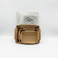 Nouvelle technologie, matériaux recyclés écologiques, boîte à salade en papier kraft jetable, conteneur alimentaire avec couvercle pour utilisation à emporter