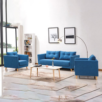 Ensemble de canapés modulaires confortables de style nordique moderne en cuir synthétique écologique avec éponge haute densité pour salon