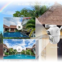 Caméra CMOS double objectif personnalisée en usine, grand angle, étanche, best-seller transfrontalier, stabilisateur PTZ intelligent sans fil ICSee