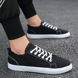 Chaussures blanches en <span class=keywords><strong>toile</strong></span> à pompons pour hommes Printemps Été Nouvelles chaussures décontractées Chaussures basses pour hommes Vente en gros Chaussures plates polyvalentes à la mode - Product Image 4