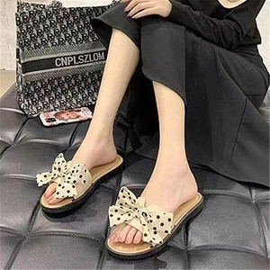 Sandales <span class=keywords><strong>à</strong></span> <span class=keywords><strong>Plateforme</strong></span> d'Été Élégantes <span class=keywords><strong>pour</strong></span> Femmes, <span class=keywords><strong>Mules</strong></span> <span class=keywords><strong>à</strong></span> Nœud Papillon, Chaussons Intérieur-Extérieur <span class=keywords><strong>à</strong></span> Bride Unique, Design Mignon avec Semelle en PVC <span class=keywords><strong>pour</strong></span> la Plage - Product Image 5