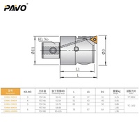 Cabezal de Mandrinado Fino de Acero al Carbono Autoajustable de Alta Precisión PAVO Tools 41-54mm con 1 Año de Garantía para Mecanizado CNC