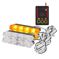 DXZ CE-Zertifizierte I-GF-M4-4LED Manuelle Verkehrsampel 12V/24V LED-Stroboskop Rot Blau Gelb Fahrzeug-Warnzubehör für Autos und Transporter