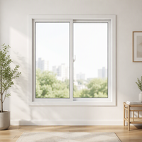 Fenêtre coulissante à double battant de haute qualité Coast Maker Direct avec verre sur mesure pour balcon et mur latéral de chambre