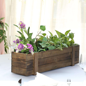 Gỗ Mộc Mạc Planter Hộp Dài Tự Nhiên Trang Trí Nội Thất Cho Các Bảng Bằng Gỗ Planter Hộp Hoa - Product Image 3