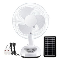 Facile à transporter pliable main rechargeable ventilateur solaire de 12 pouces pour la ventilation extérieure