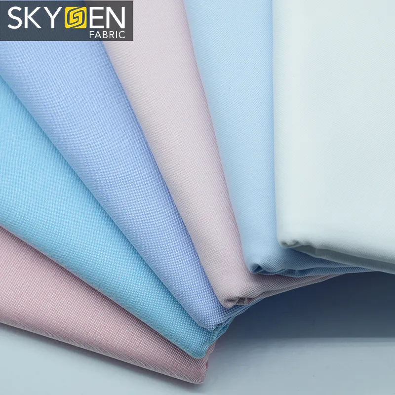 Skygen yeni ürünler çin kumaş toptan <span class=keywords><strong>oxford</strong></span> katı renk % 100 pamuk ipliği boyalı dokuma kumaş doku