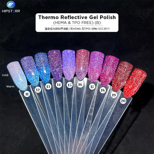 Vernis Gel Thermique Scintillant Sans HEMA Argent Rose Violet – Gel Polish à Changement de Température Réfléchissant Thermique Soak Off - Product Image 5