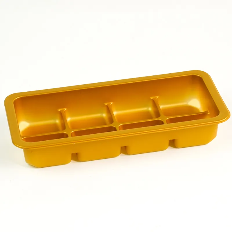 Golden one compartment and multiple compartments a series of tray for snack