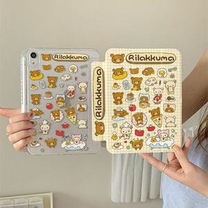 Funda transparente de cuero PU con diseño de Rilakkuma Y Fold para iPad Air 4 5 Pro 2024 7 8 9 10, funda protectora para tableta - Product Image 1