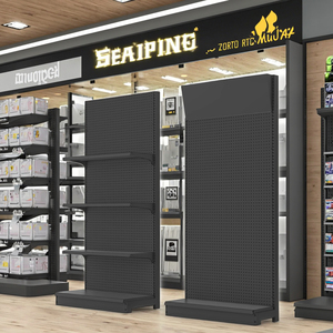 Siêu Thị Heavy Duty Kim Loại Pegboard Hiển Thị Đứng Hiện Đại Tường Treo Giá Phần Cứng Công Cụ Phụ Kiện Đục Hội Đồng Quản Trị Kệ - Product Image 5