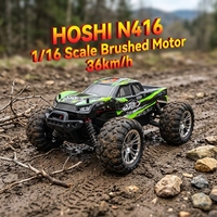 HOSHI N416 Camion RC à l'échelle 1/16 4x4 36 km/h Supersonic Monster Truck Véhicule tout-terrain Voiture télécommandée Cadeau pour Noël