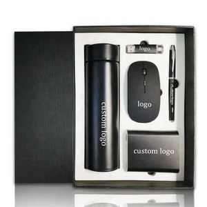 Regalos de <span class=keywords><strong>boda</strong></span> para invitados 5 en 1 cajas de embalaje promocionales Power Bank pen USB mouse bottle men pen set de regalo - Product Image 4