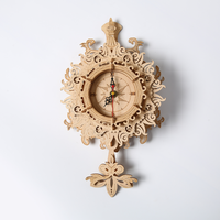 Horloge murale 3D en bois rétro à assembler soi-même, modèle vintage à suspendre, vente en gros
