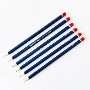 Crayons en bois hexagonaux OEM <span class=keywords><strong>de</strong></span> haute qualité Crayons à plomb <span class=keywords><strong>HB</strong></span> Bleu avec extrémité rouge dans un paquet <span class=keywords><strong>de</strong></span> <span class=keywords><strong>papier</strong></span> <span class=keywords><strong>de</strong></span> 12 pièces pour l'école et le bureau - Product Image 1