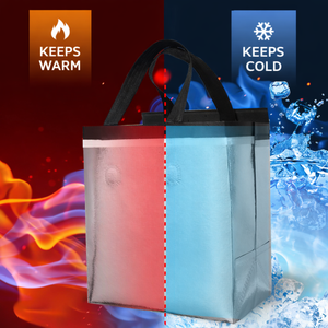 Sac isotherme jetable pour aliments chauds et froids, en aluminium imperméable, avec impression personnalisée du logo, pour livraison à emporter, en non-tissé - Product Image 6