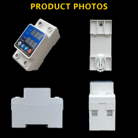 Protector de Sobretensión y Baja Tensión 40A 63A 80A, Relé de Voltaje Ajustable para Caja de Distribución Doméstica, Protección de Seguridad AC220V