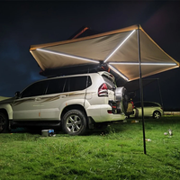 Auvent latéral de véhicule XL à installation rapide 270 degrés pour camping extérieur, coque rigide ABS, rayon de 2 mètres, toutes saisons