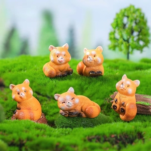 Statuette Realistiche di <span class=keywords><strong>Panda</strong></span> Rosso Weij Landscape, Accessori Decorativi Fai-da-Te, Ornamenti Piccoli per Auto e Scrivania - Product Image 1