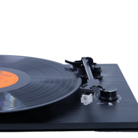 Nouveau style tourne-disque vinyle avec 2 haut-parleurs stéréo intégrés, cartouche A-T MM, phonographe en plastique pour l'audio
