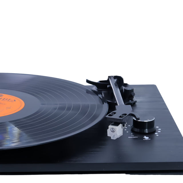 New Style Built-in 2 Stereo Speakers Vinyl Record Player Turntable with A-T MM Cartridge Phonograph Plastic for Audio