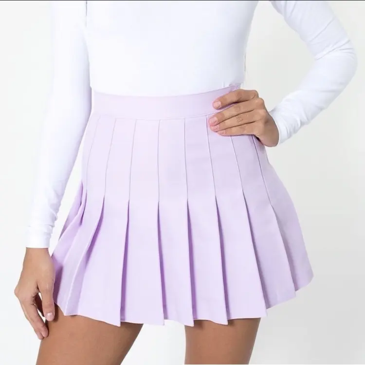Fashion Summer High Waist Girls Candy Colors Women Mini Pleated Skirt
