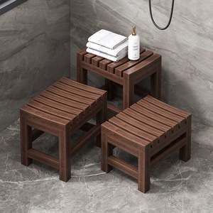 Tabouret de douche pour salle de bain, en bois massif, imperméable, antidérapant, multifonctionnel, pour personnes âgées et femmes enceintes - Product Image 2