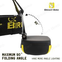 Lampe frontale industrielle COB LED, alimentée par batterie, rechargeable, étanche, haute luminosité, pour l'exploitation minière, le camping, la construction, l'extérieur