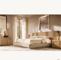 Buffet moderne en bois cannelé avec plateau en marbre naturel, meuble de rangement pour salon et salle à manger