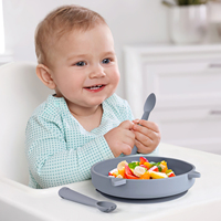 Assiette en silicone sans Bpa à aspiration non toxique en forme d'animal de chat en vente en gros