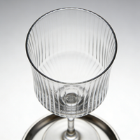 Verres à vin modernes en verre transparent en gros, 400 ml, verres à whisky striés pour boissons froides