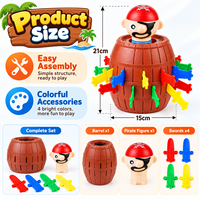 Jeu de société interactif pour enfants Pop-up Pirate Barrel Game, jouet d'épée en plastique à trancher, idéal pour les cadeaux de fête en famille, vente en gros