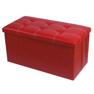 Hot Selling Living Room Furniture Foldable <b>Ottoman</b> Storage <b>Stool</b> Leather Storage <b>Ottoman</b> Long - Product Image 2