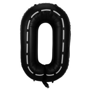 40 pulgadas negro con líneas blancas número globos coche de carreras tema número globo para niño niña decoración de fiesta de cumpleaños - Product Image 2