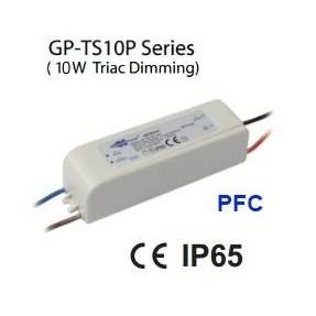 Driver LED GlacialPower TS10P 30L1 10W 270mA Courant Constant PFC IP65 Gradation Triac - Product Image 1