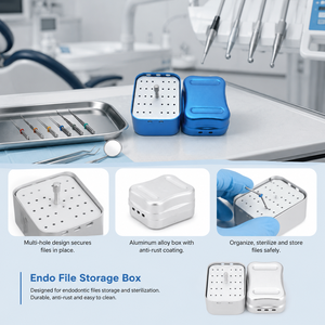 Degao 30 Holes Aluminum Alloy Dental Endo <b>File</b> Storage <b>Box</b> Autoclavable Root Canal Instrument Disinfection Holder Case - Product Image 2