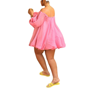 Vestido Casual de Mujer, Sexy, sin Tirantes, de Color Sólido, con Estampado Digital, Tejido de Punto, Mini, a la Moda, Superventas - Product Image 4