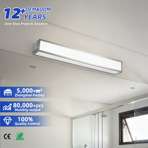 Appliques murales de salle de bain modernes, grande taille, LED au-dessus du miroir, luminaires avec élégance éclairée, intensité variable, CRI 80, garantie de 2 ans - Product Image 1