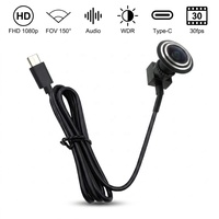 Mini caméra USB 15*15MM 1080P 150 degrés grand angle 2MP WDR HD Mini caméra USB UVC compatible Linux MAC Windows