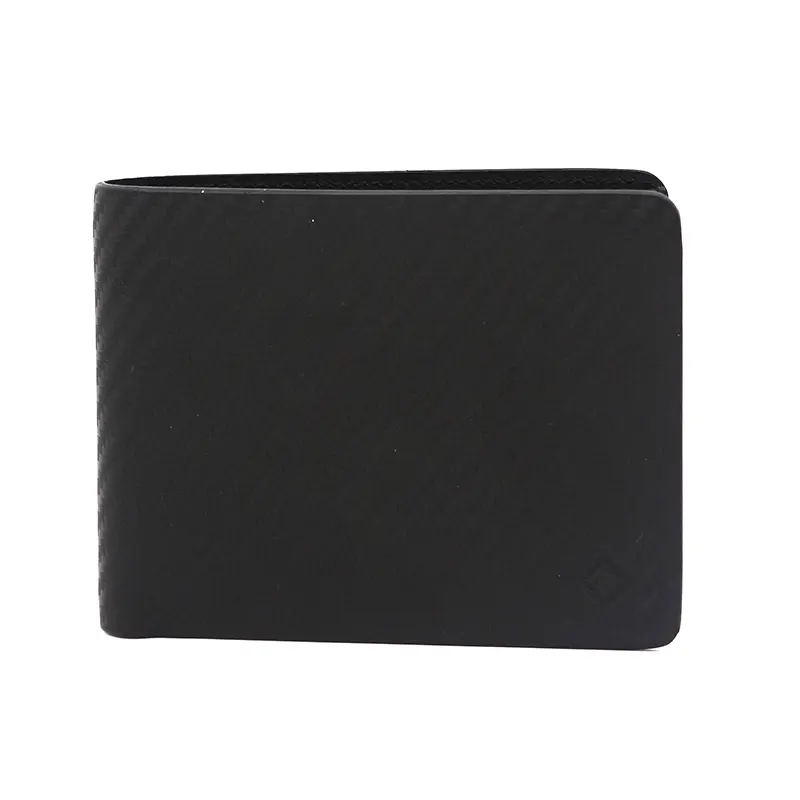Beslly брендовый двухскладной мужской кожаный бумажник с отделением для карт и окошком для удостоверения личности с блокировкой RFID, мужской тонкий бумажник из углеродного волокна