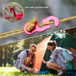 Crochets de camping Cleye en alliage d'aluminium, petites boucles pour cordes de tente, mousquetons multifonctionnels pour usage extérieur - Product Image 4