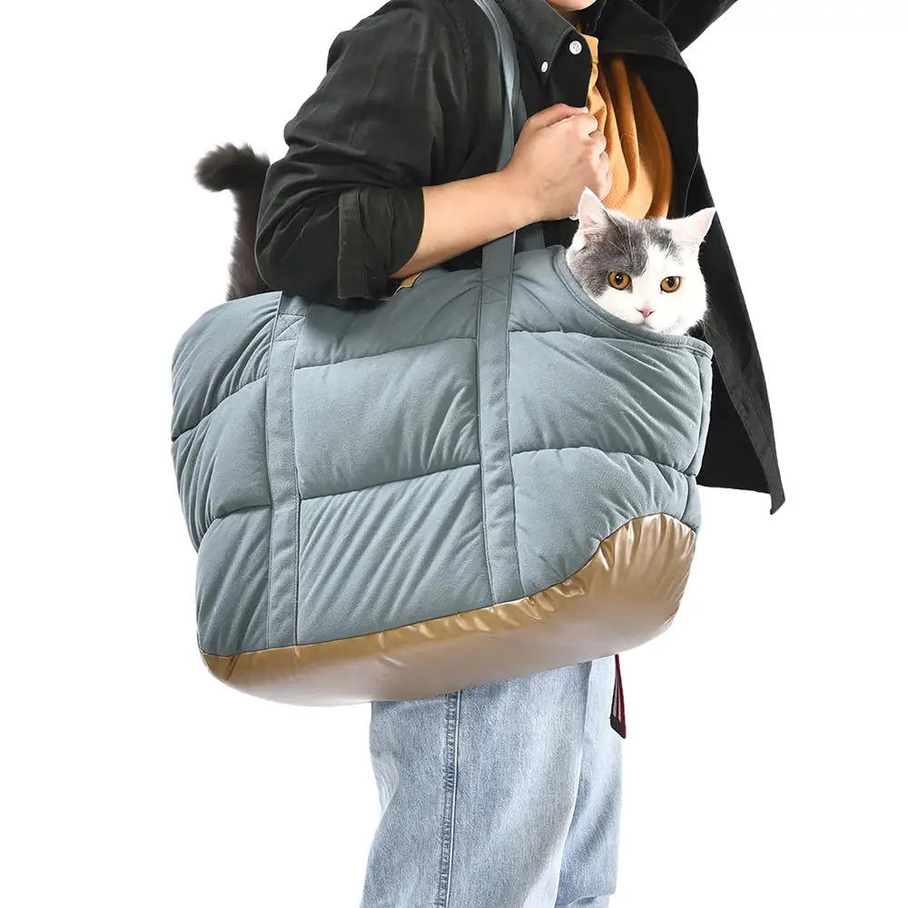 신상품 애완 동물 여행 가방 경량 PU 하단 애완 동물 슬링 캐리어 가방