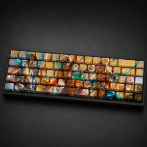 Teclas PBT con Impresión Lateral <span class=keywords><strong>LOL</strong></span> Ocean Song Seraphine, 68 Teclas, Sublimación de Tinta, para Teclado Mecánico 60%, Compatible con Interruptores Cherry MX - Product Image 1