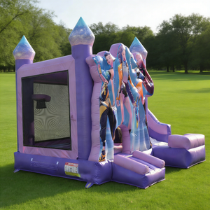 Combo de Brincolín Inflable para Fiestas Infantiles - Diseño de Estrella de K-Pop, Morado y Rosa, Uso Comercial - Product Image 5