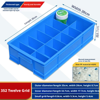 Bac de rangement en plastique robuste pour écrous, boulons, vis et attaches - Rangement multi-compartiments
