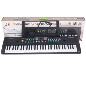 Piano de orgânio eletrônico com 61 teclas, instrumento musical digital para crianças, MQ-6112, em oferta, microfone