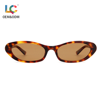 Lunettes de soleil ovales étroites de style années 90 de haute qualité, monture en acétate polarisée, protection UV400, certifiées CE, logo personnalisé OEM, prix d'usine