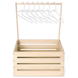 <strong>Wooden</strong> Baby Shower Crate Closet Wood <strong>Hamper</strong> New Baby <strong>Gift</strong> <strong>Basket</strong> with Handle Gender Reveal Storage Box for Pregnancy New Parent - Product Image 1