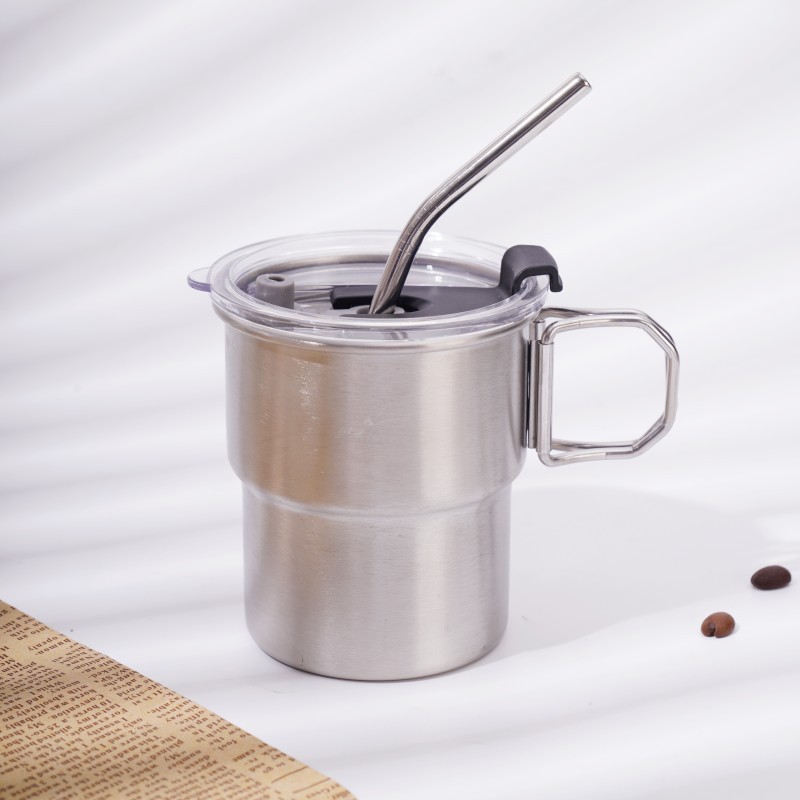 แก้ว + ฝา + หลอด