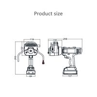 JIHPUMP-Pompe péristaltique portable à poignée automatique, volume élevé, 1L, échantillonneur solo total, pour huile, eau, air, lait, eaux usées et espace de tête